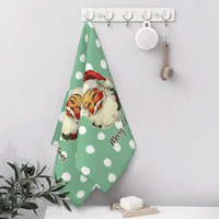 Red and Seafoam Christmas Kitchen Towels, Sets of 2