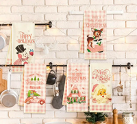 Pink Christmas Towels