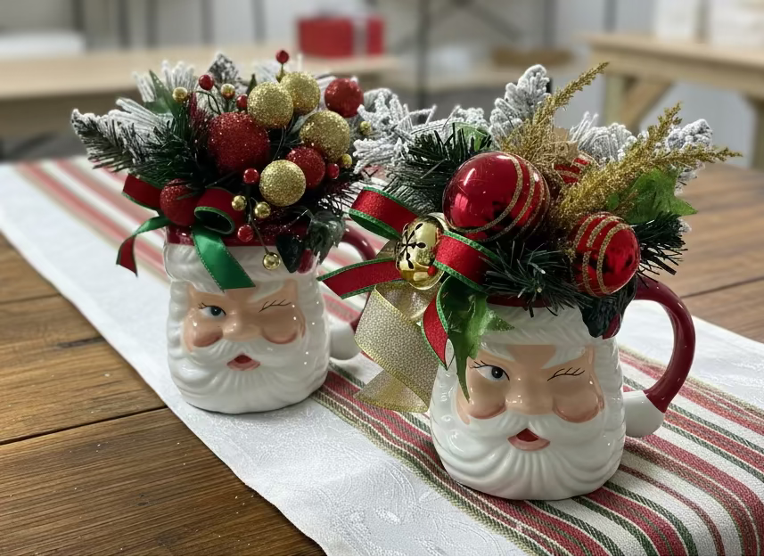 Evergreen Santa Mug