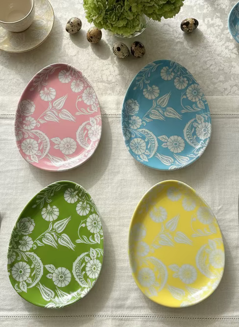 Pottery Barn Easter Egg Plates, set of 4