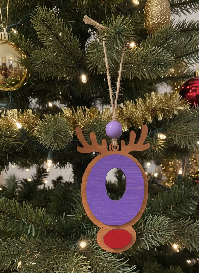 Personalized Reindeer Letter Ornament