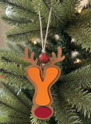 Personalized Reindeer Letter Ornament