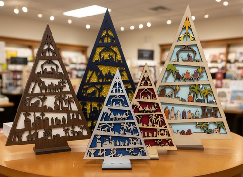 Handcrafted Nativity Tree