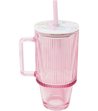 Lilly Pulitzer Glass Tumbler With Straw-Lilly Garden Home