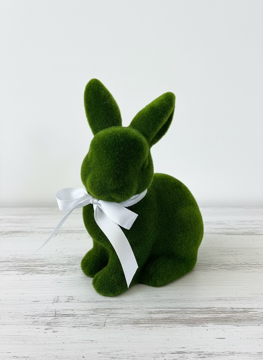 Mossy Flocked Bunnies