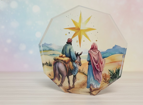 Small Nativity Story Acrylic Decor