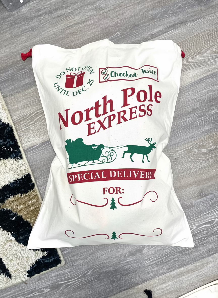 Santa Sacks - North Pole Express (19"x26")