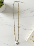 Blue and White Heart Necklace