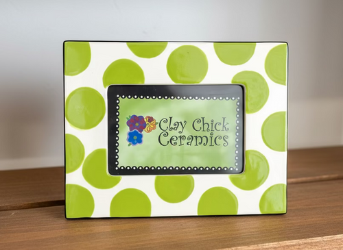 Green Polka-Dot Frame