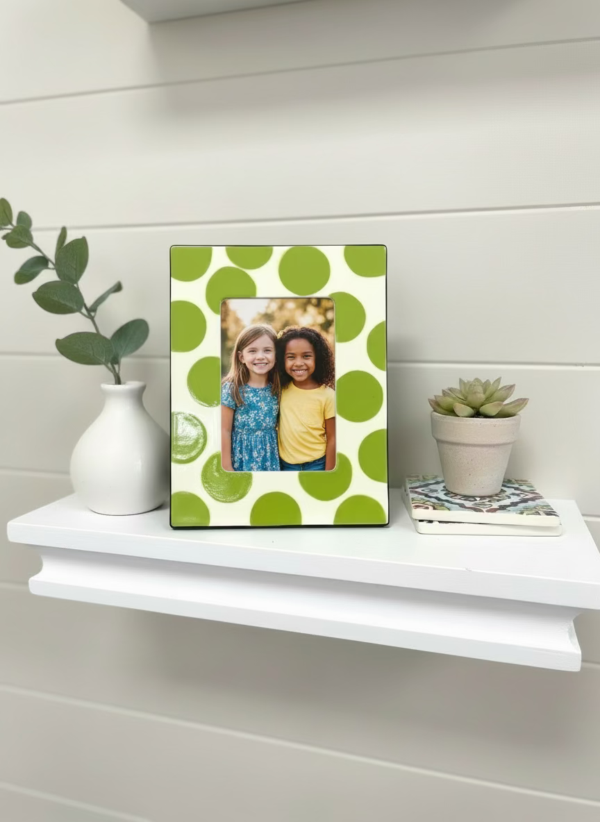 Green Polka-Dot Frame