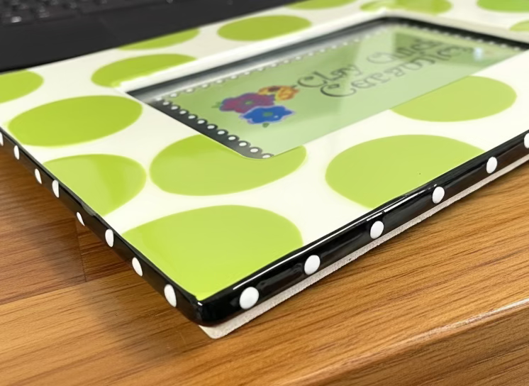 Green Polka-Dot Frame