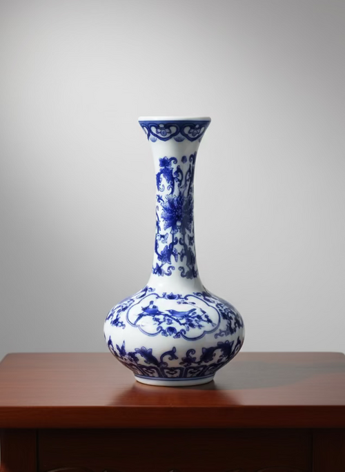 Small Chinoiserie Bud Vases
