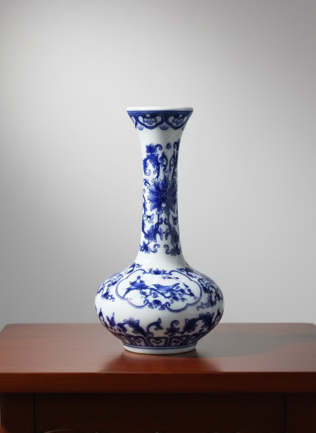 Small Chinoiserie Bud Vases