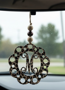 Wooden Personalized Letter Car Charm