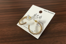 Gold Tone 1" Ball Hoop Earrings