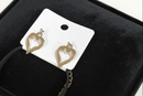 Large Gold Heart Corded Necklace Set