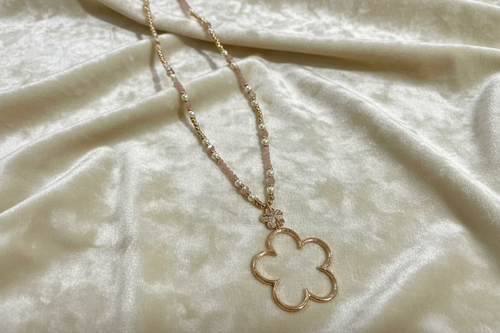 Gold Flower Necklace Set