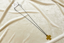 Gold Cross Corded Necklace Set