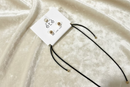 Gold Cross Corded Necklace Set