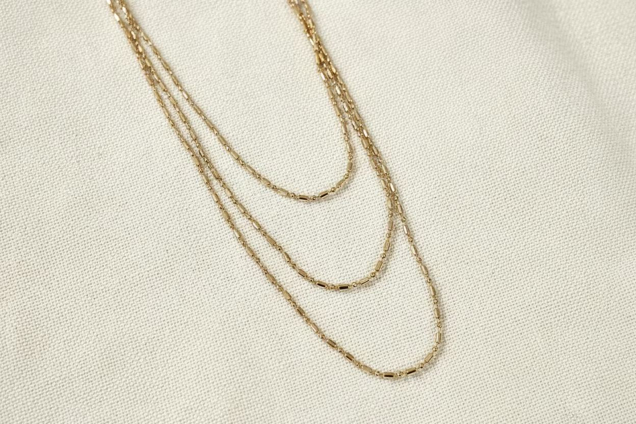 3-Chain Micro-Bead Necklace Sets
