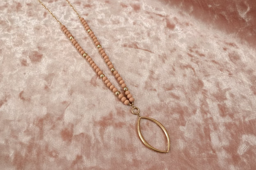 Gold Ellipse Necklace Set