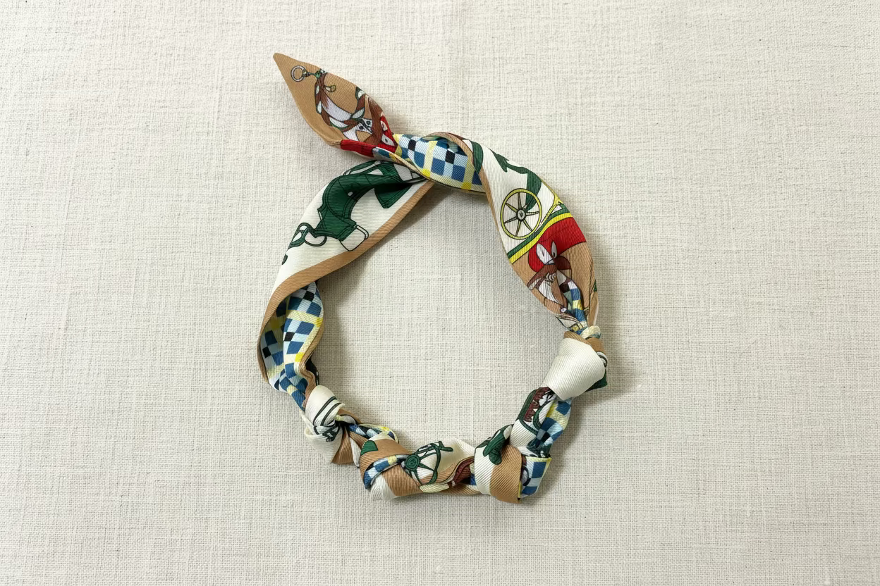 Beige/Cream Scarf Necklace