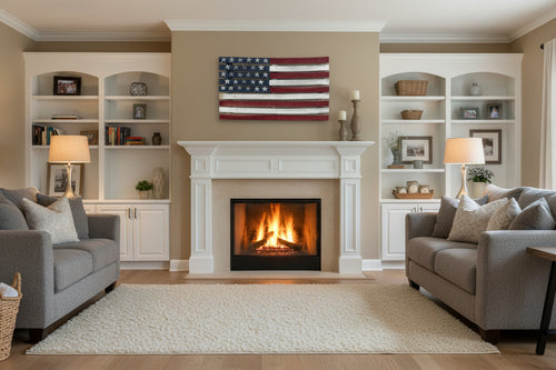 wooden American Flag