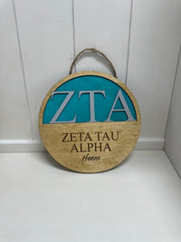Sorority Door Hanger - 9"