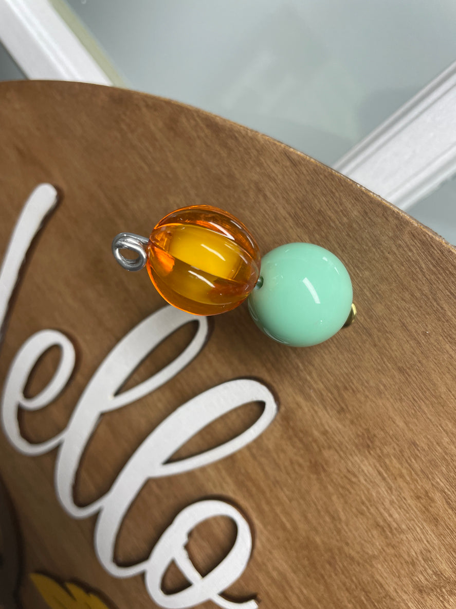"Hello Fall" Teal Pumpkin Doorhanger