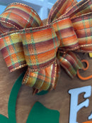 "Hello FALL" Leopard Pumpkin Doorhanger