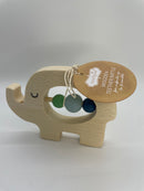 Mud Pie Wooden Teether Rattle - Elephant
