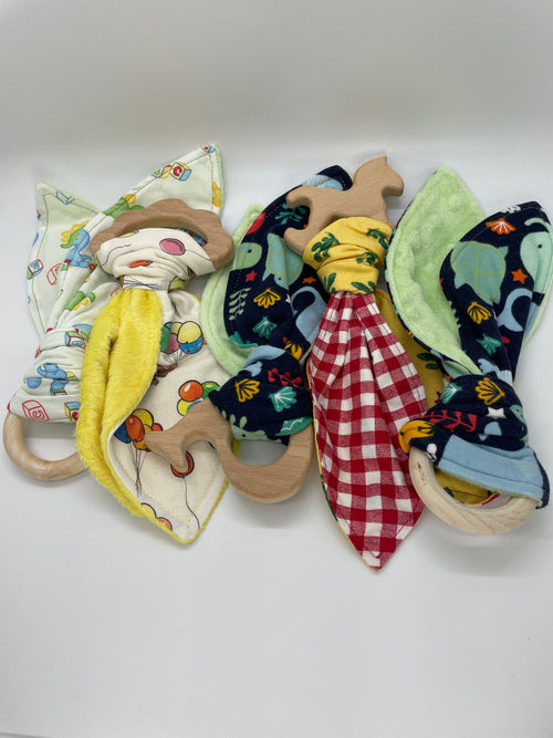 Wood Ring Baby Teether - various