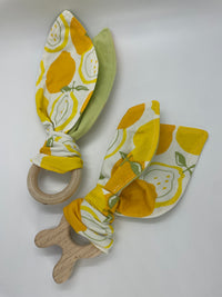 Wood Ring Baby Teether - Lemon