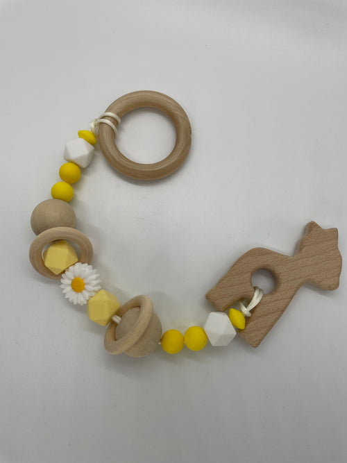 Wood and Silicone Teething Cord - Deer