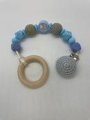 Wooden and Silicone Teething Cord - Dad