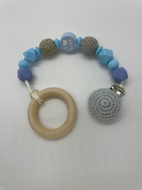 Wooden and Silicone Teething Cord - Dad