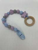 Wood and Silicone Teething Cord - Butterfly