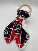 Wood Ring Baby Teether with chenille - UGA
