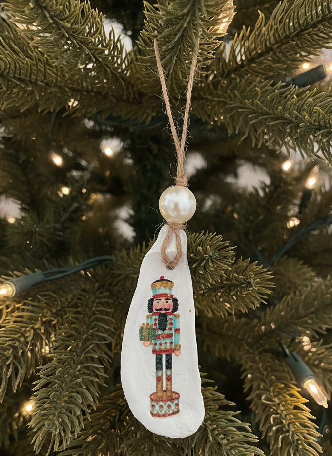 Nutcracker Oyster Shell Ornaments
