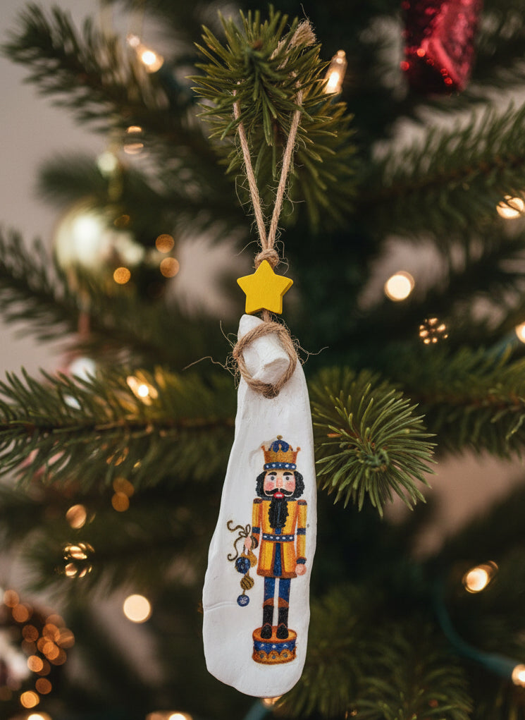 Nutcracker Oyster Shell Ornaments