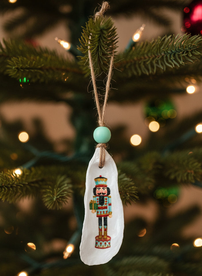Nutcracker Oyster Shell Ornaments