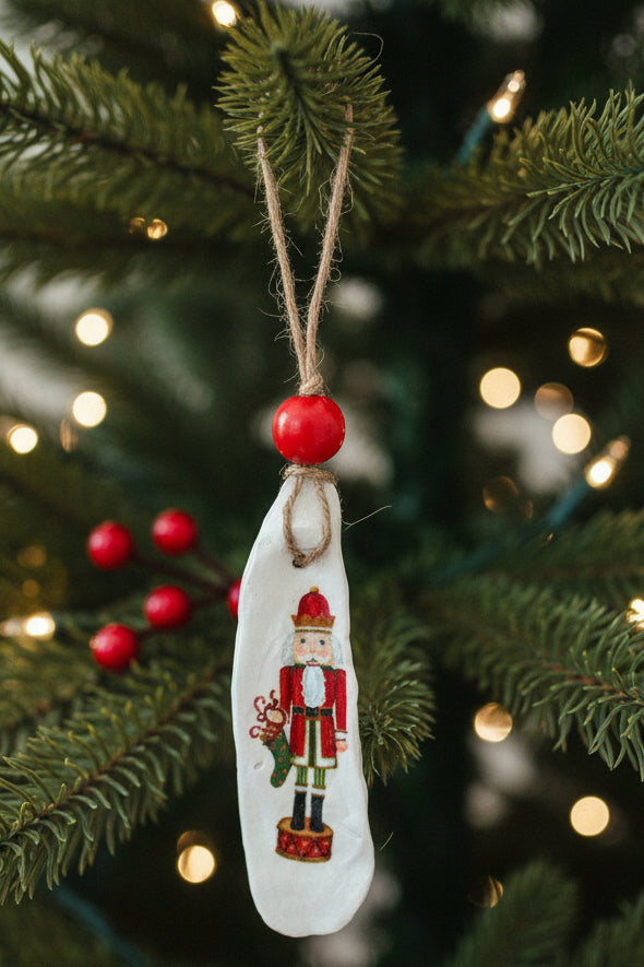 Nutcracker Oyster Shell Ornaments