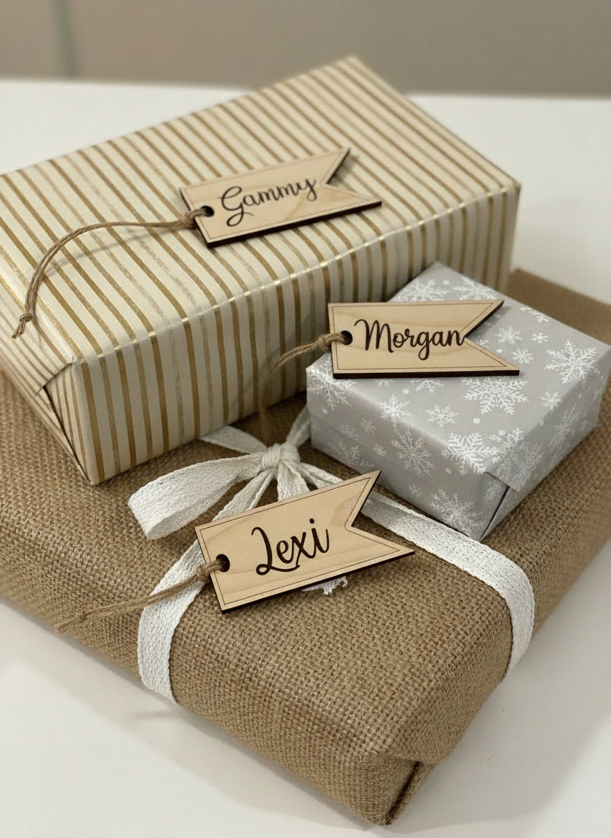 Wooden Name Tags