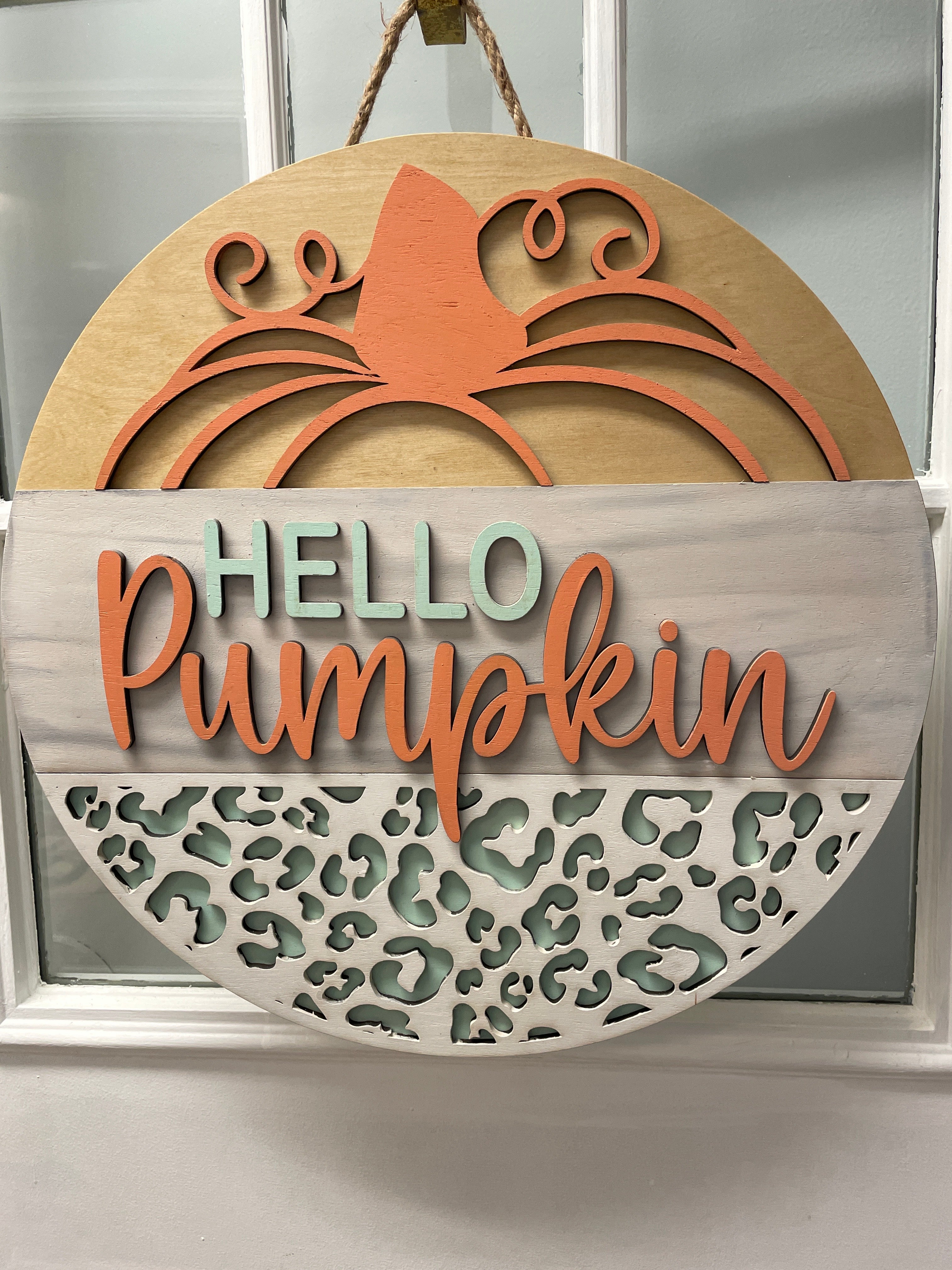 18" Doorhanger- Hello Pumpkin