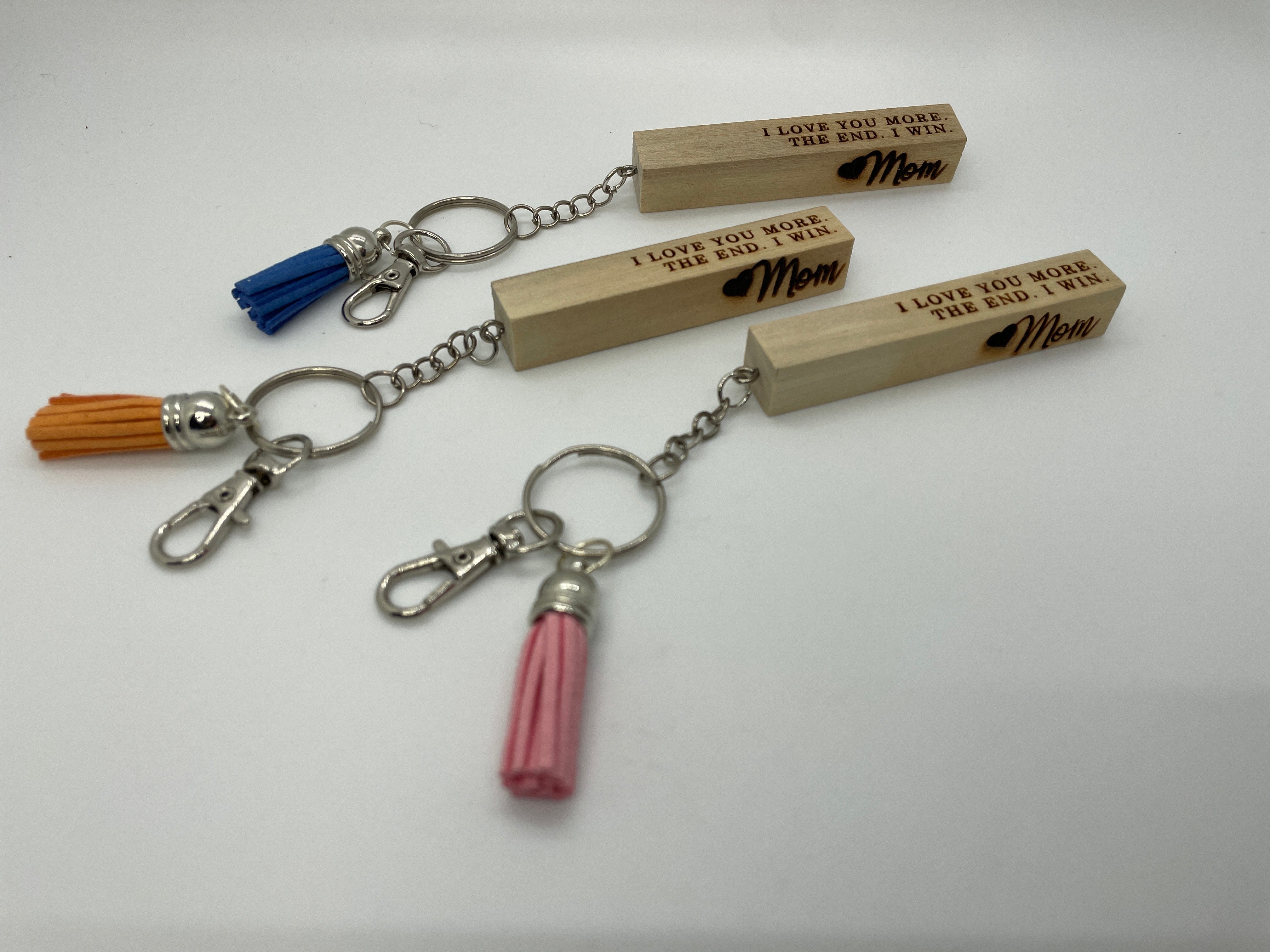 Mom "I Love You More" Keyring