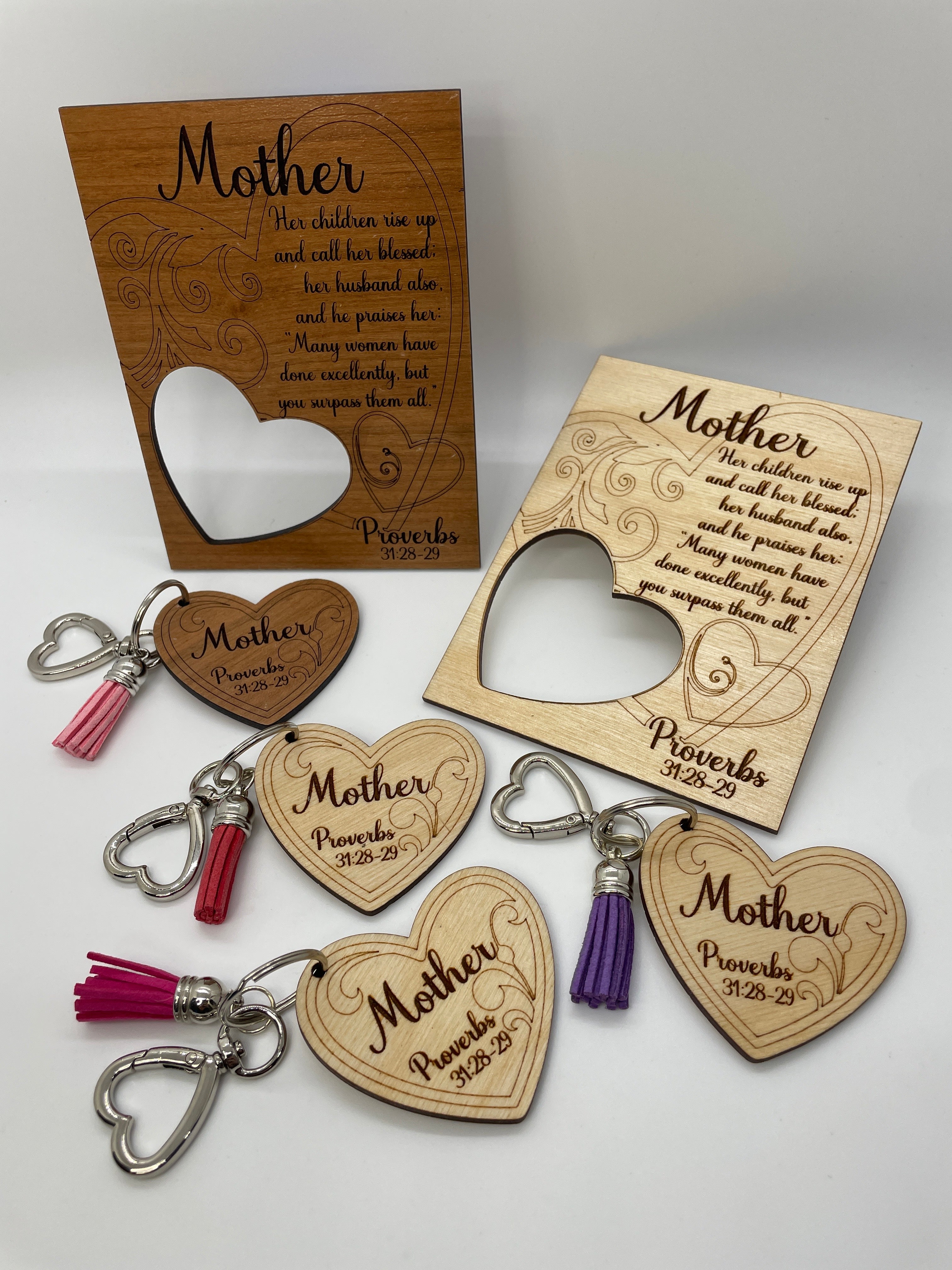 "Mother" Plaque and Keyring Set- Proverbs 31