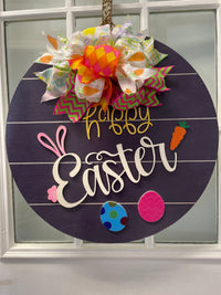 18" Doorhanger- Happy Easter (purple)