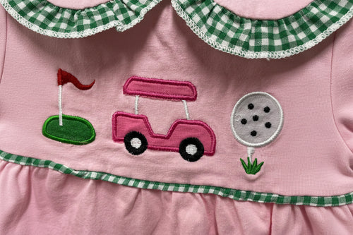 12-18 Mo. Pink Golf Romper