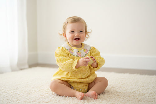 6-12 Mo. Chicky Long-Sleeve Romper