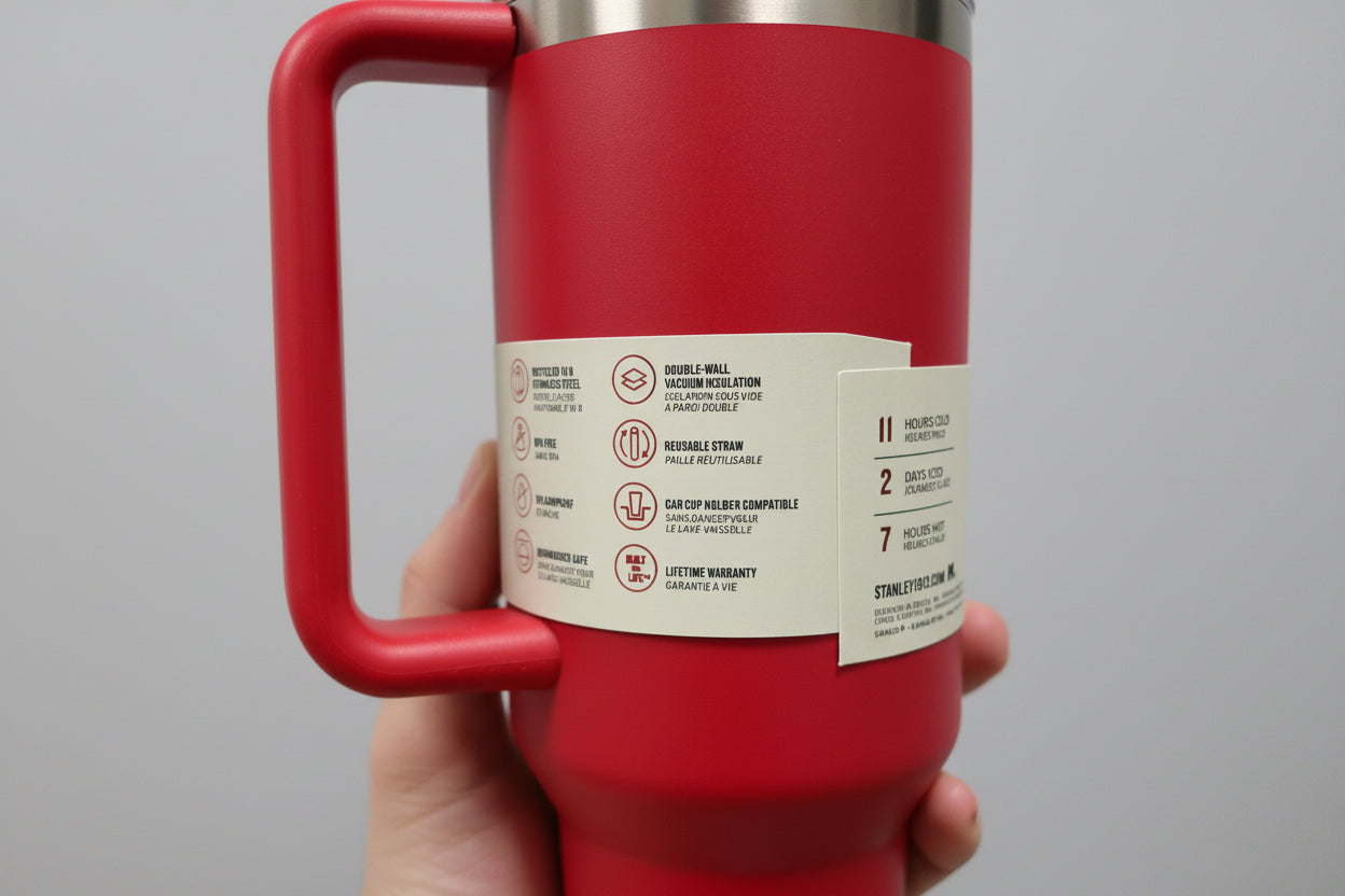 Stanley Quencher H2.0 Flowstate Tumbler- Bright Red